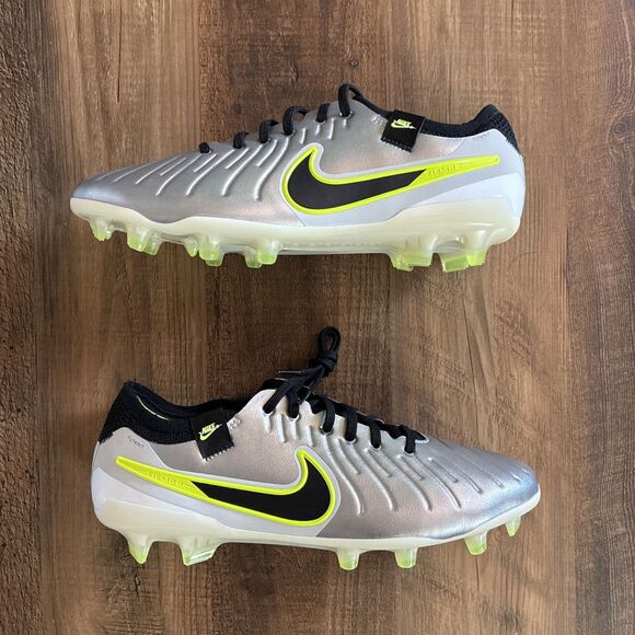 Nike Tiempo Legend 10 Elite FG Pro Men Size 7.5 Soccer Cleats Metallic Silver main image 4